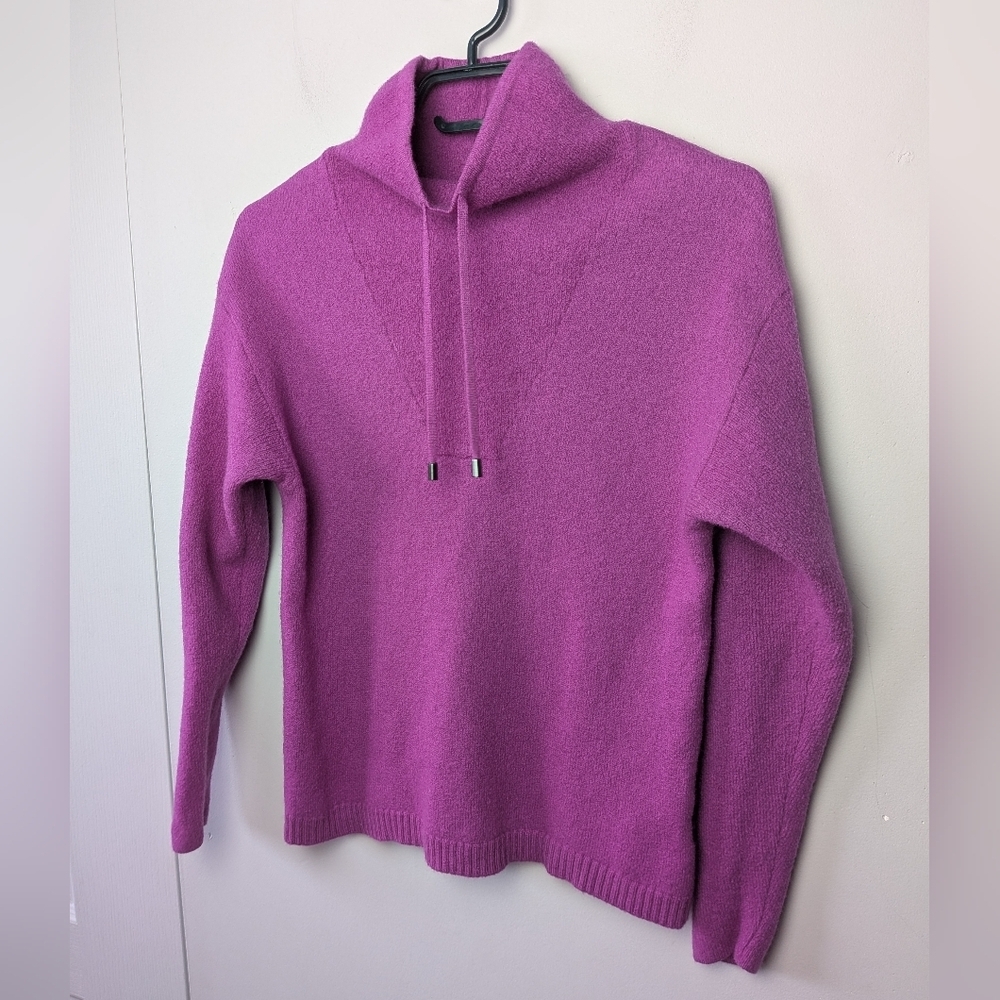 HALSTON 100% Extra Fine Merino Wool Women Sweater Pink Fuchsia Size S